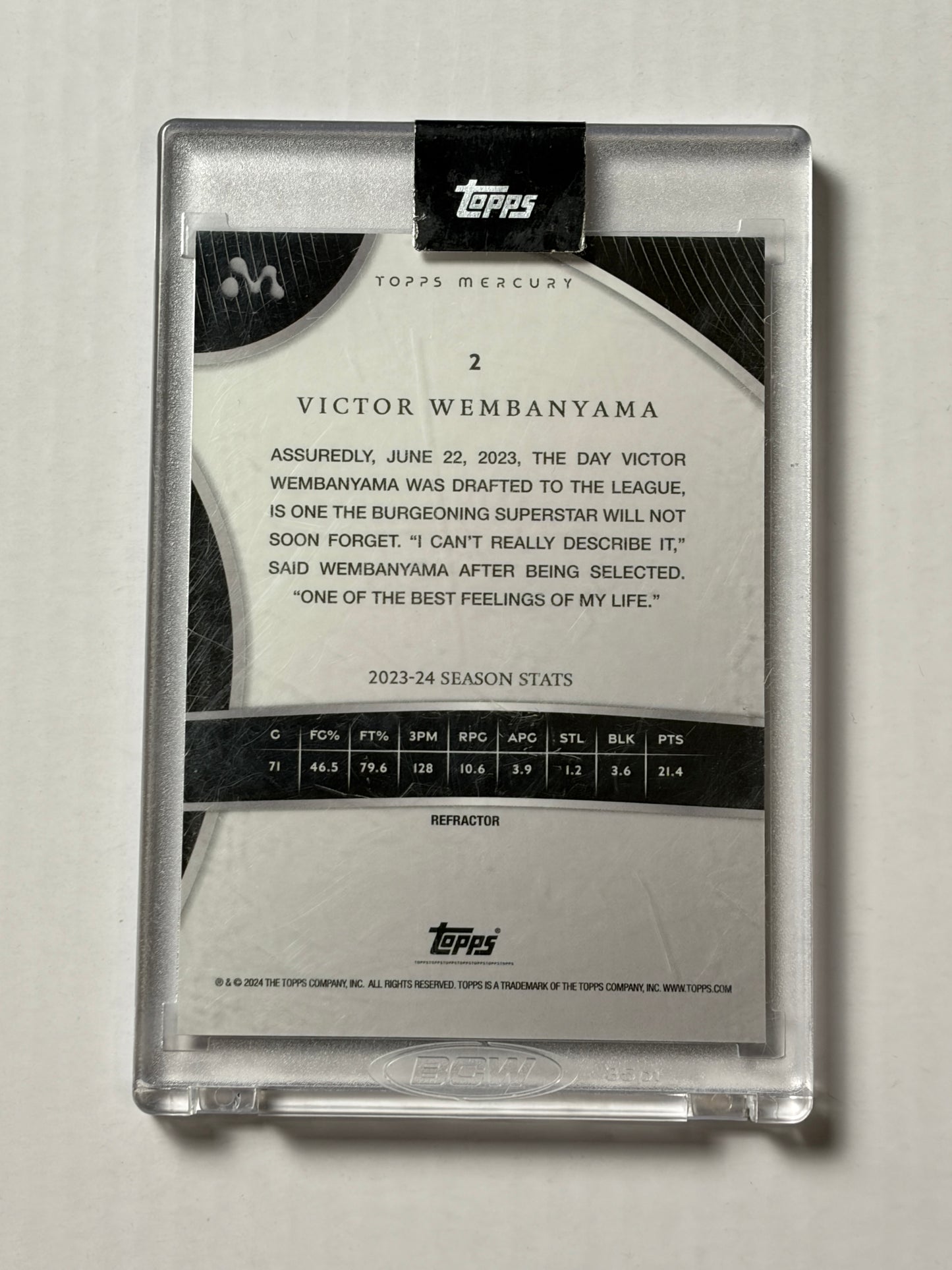 2023-24 Topps Mercury Victor Wembanya #2 Refractor Rookie RC SSP 73/99 Spurs
