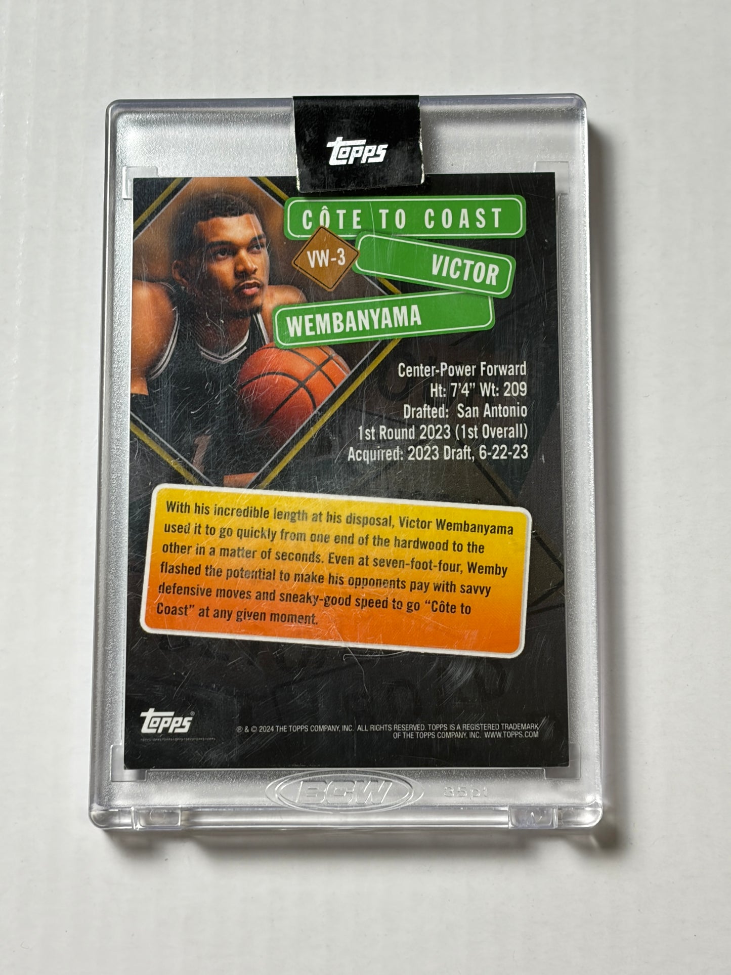 2023 Topps Mercury Victor Wembanyama #VW-3 Blue Refractor CÔTE TO COAST RC 51/75