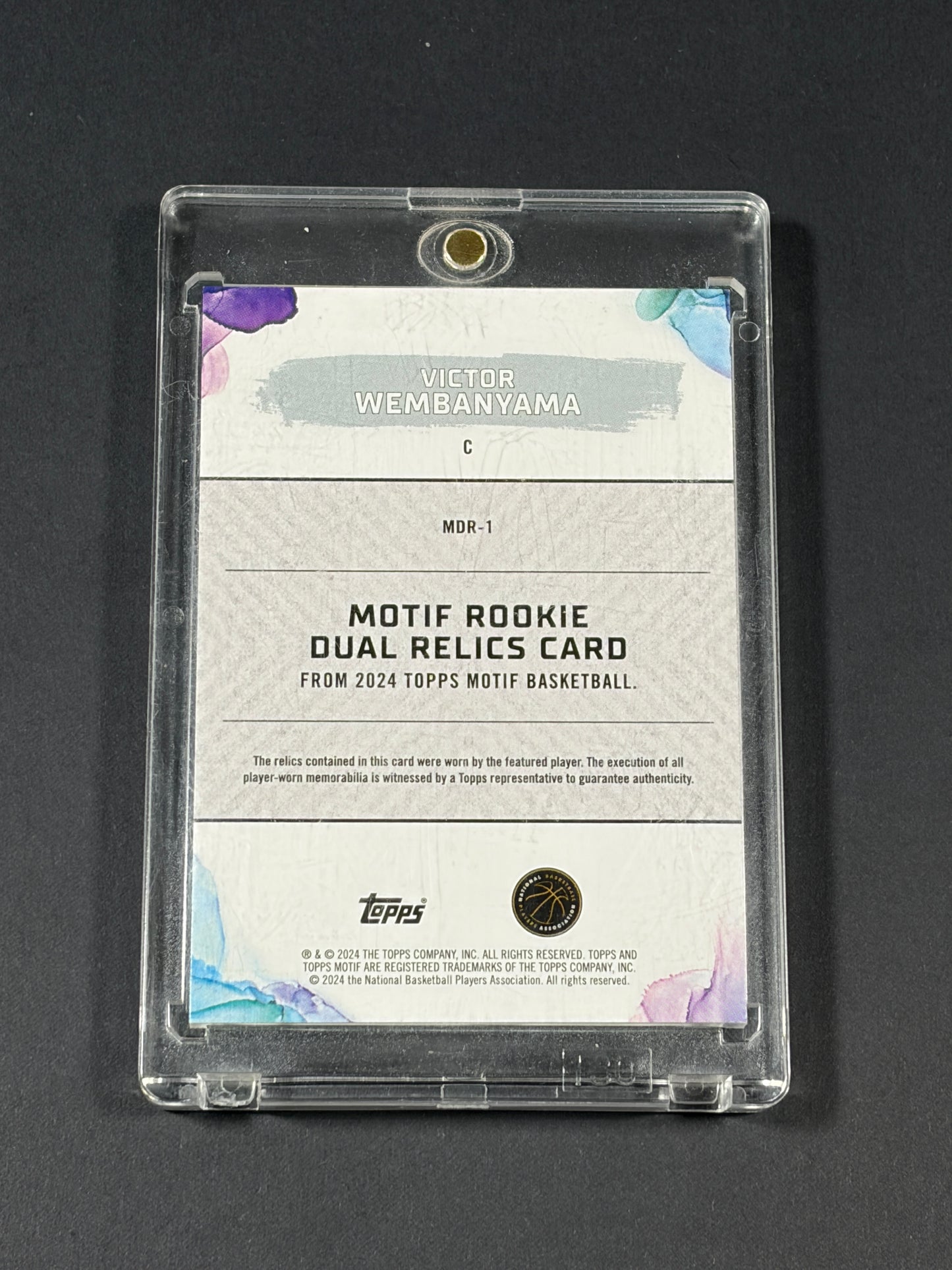 2024 Topps Motif Victor Wembanyama #MDR-1 RC Dual Relics / 35 /35
