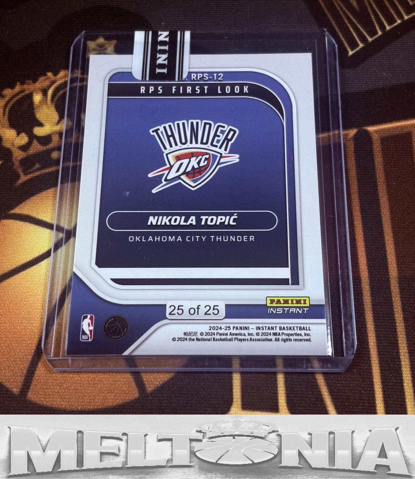 Nikola Topić 2024-25 Panini Instant NBA RPS First Look #RPS-12 Jungle 25/25 RC