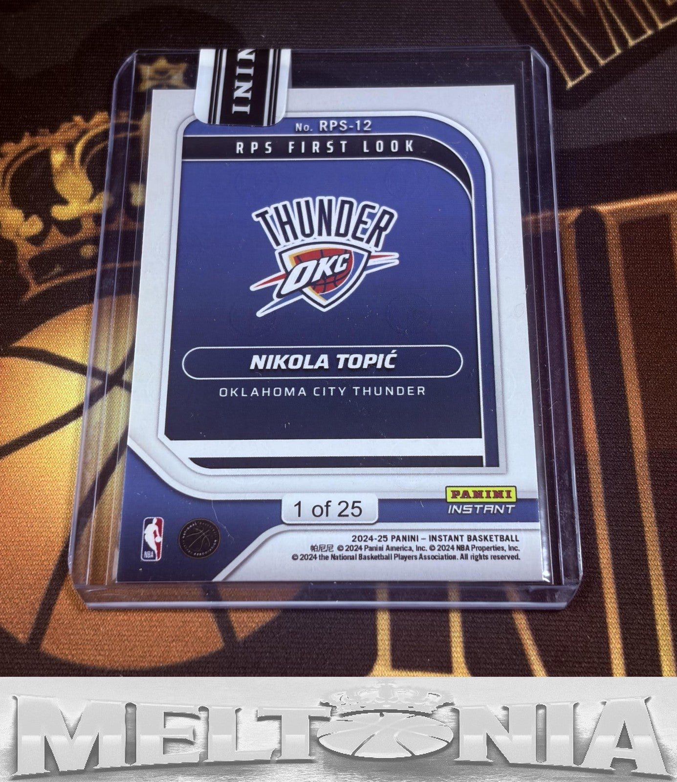 Nikola Topić 2024-25 Panini Instant NBA RPS First Look #RPS-12 Jungle 1/25 RC
