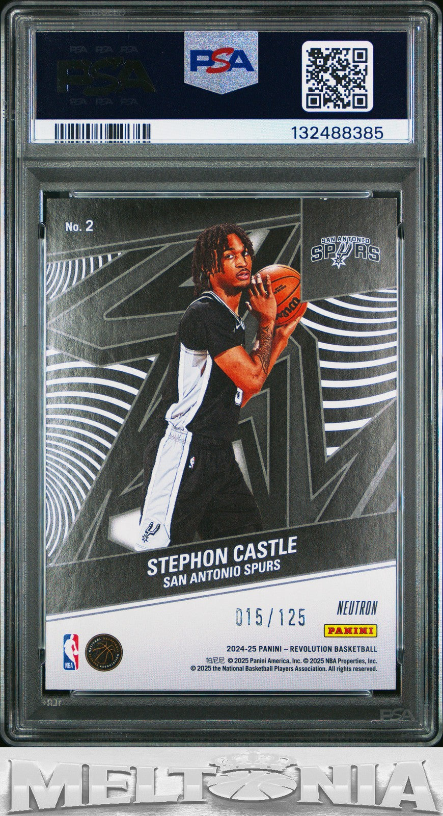 Stephon Castle 2024-25 Panini Revolution #2 Rookie Revolution Neutron 015/125 RC