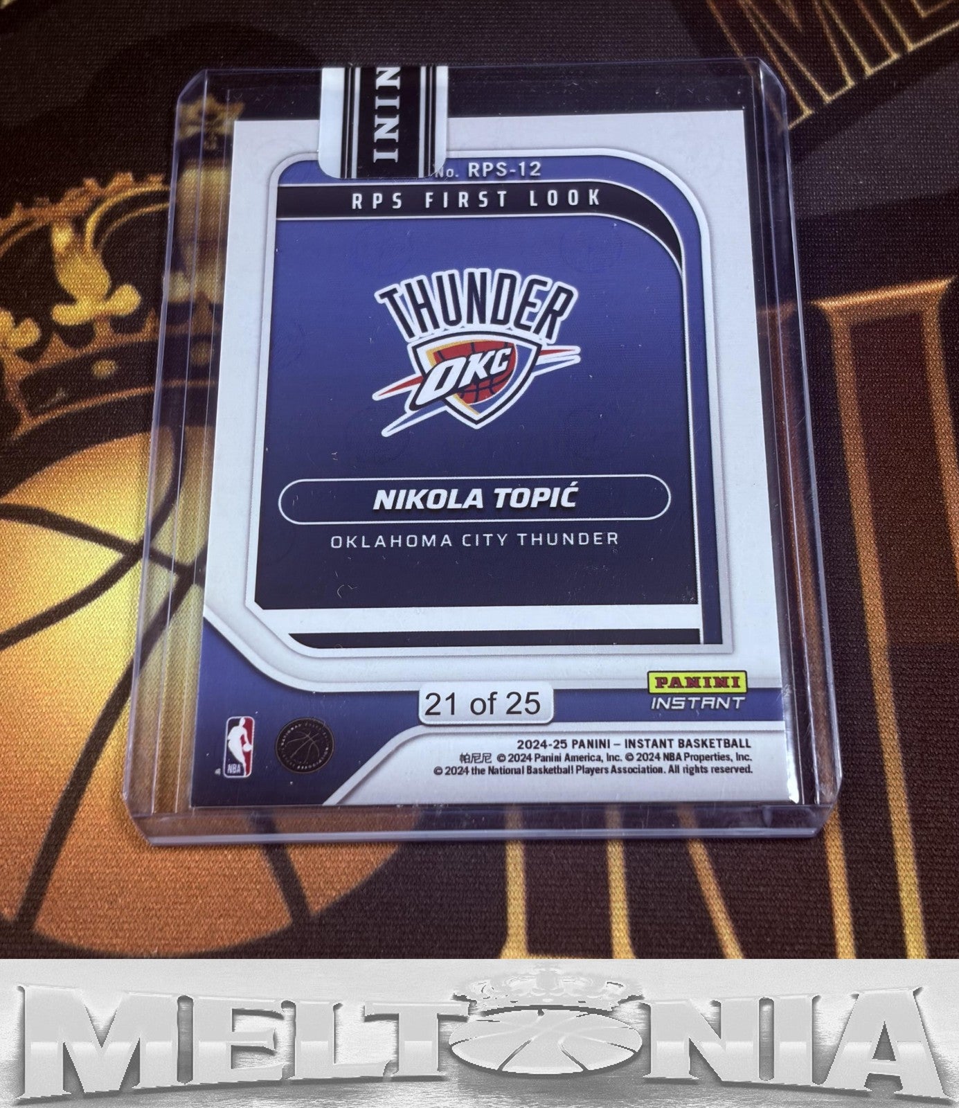 Nikola Topić 2024-25 Panini Instant NBA RPS First Look #RPS-12 Jungle 21/25 RC