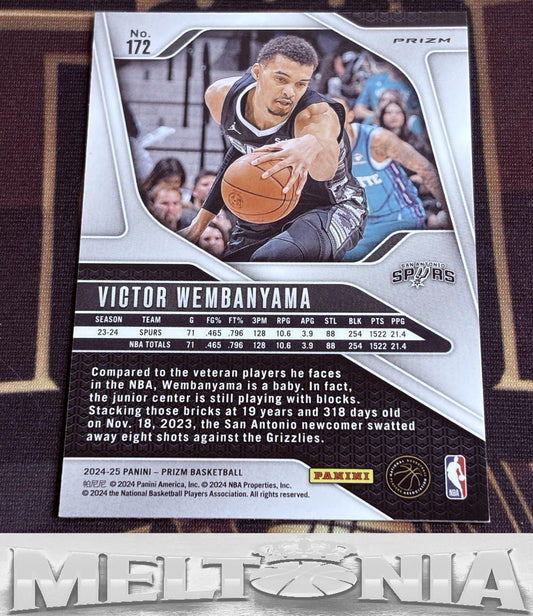 Victor Wembanyama 2024-25 Panini Prizm #172 Prizms Ice
