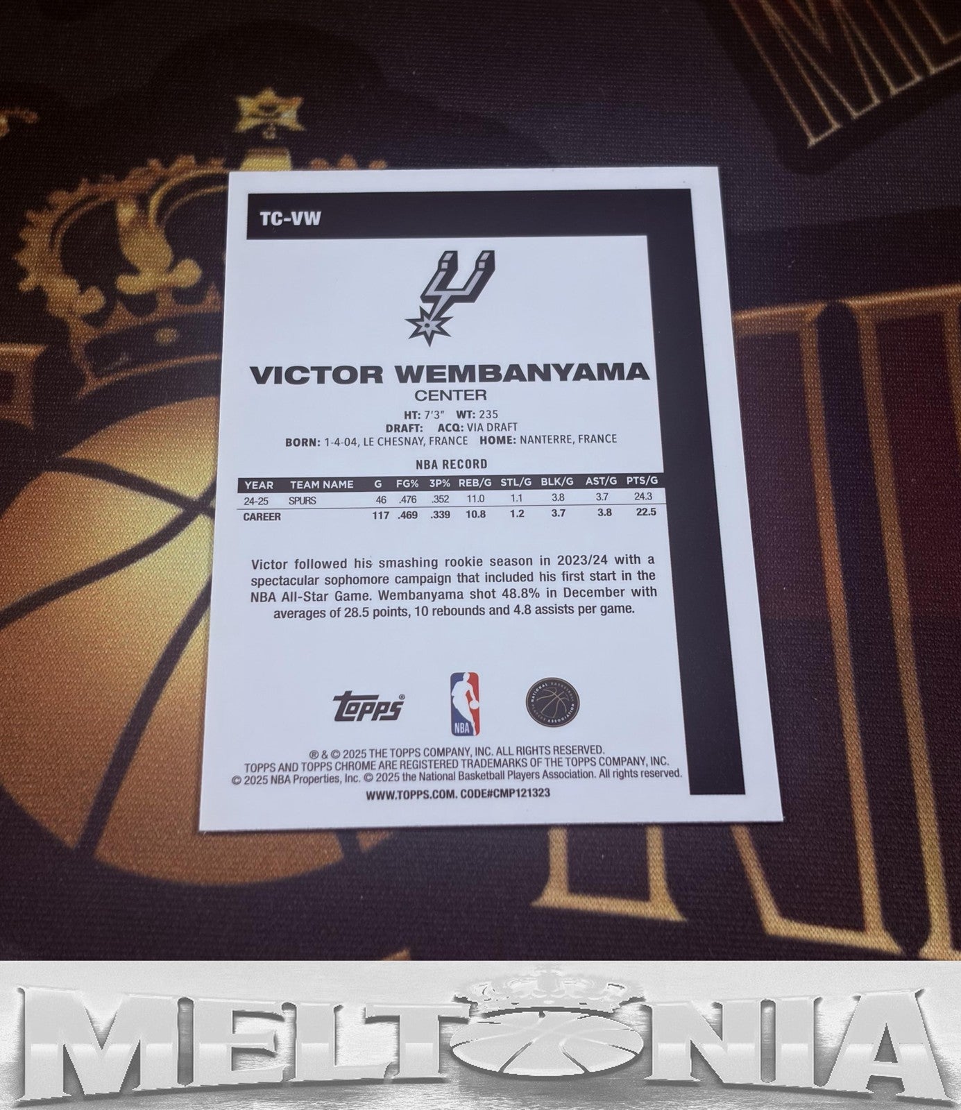 2025-26 Topps Victor Wembanyama #TC-VW