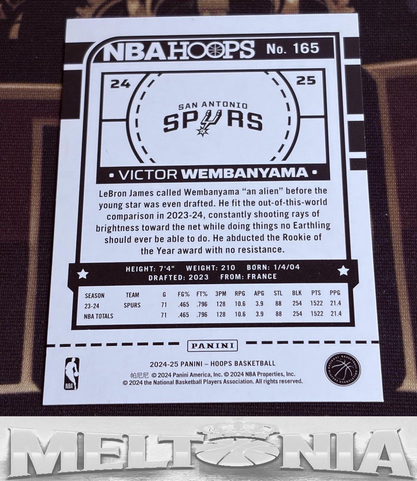 2024-25 Hoops Victor Wembanyama #165 Parallel/Variety