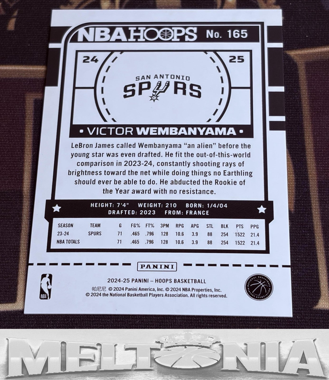 Victor Wembanyama 2024-25 Hoops #165 Silver 079/199