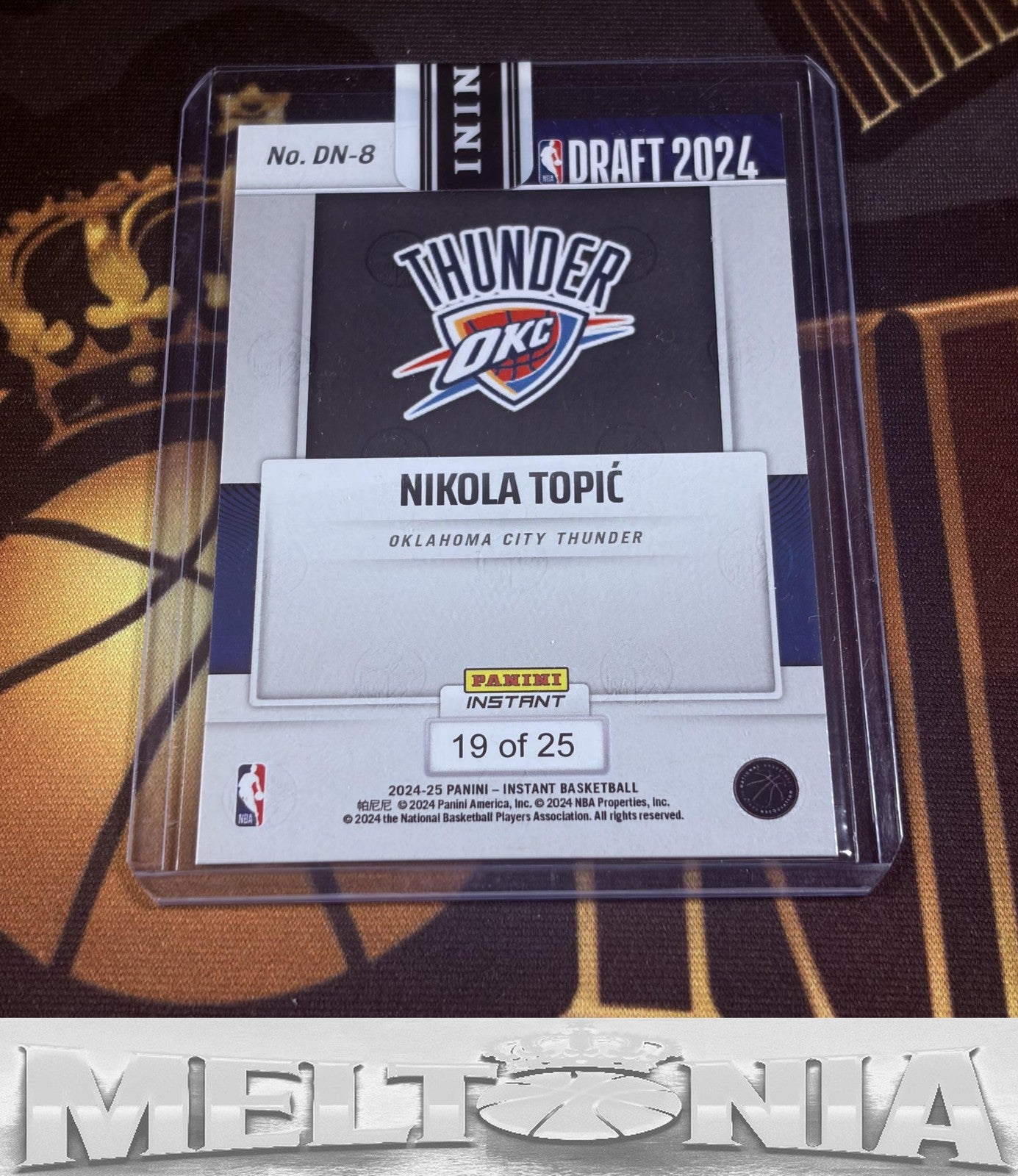 Nikola Topić 2024-25 Panini Instant NBA Draft Night #DN-8 Jungle/Green 19/25 RC