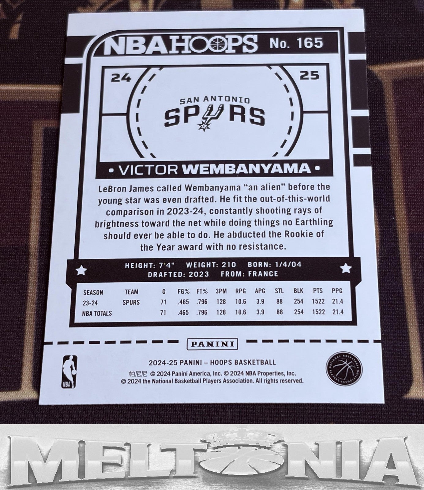 2024-25 Hoops Victor Wembanyama #165 Parallel/Variety