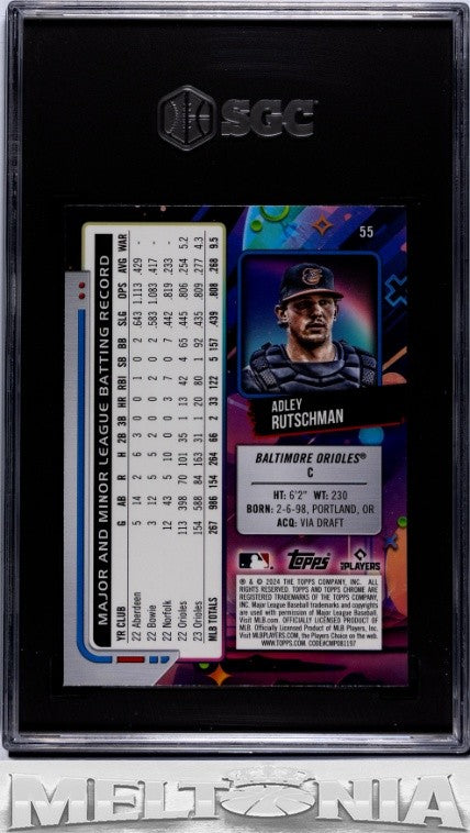 Adley Rutschman 2024 Topps Chrome Cosmic #55 White Hole Refractors SGC 9