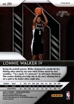 Lonnie Walker IV 2018-19 Panini Prizm #251 Prizms Silver PSA 9 RC