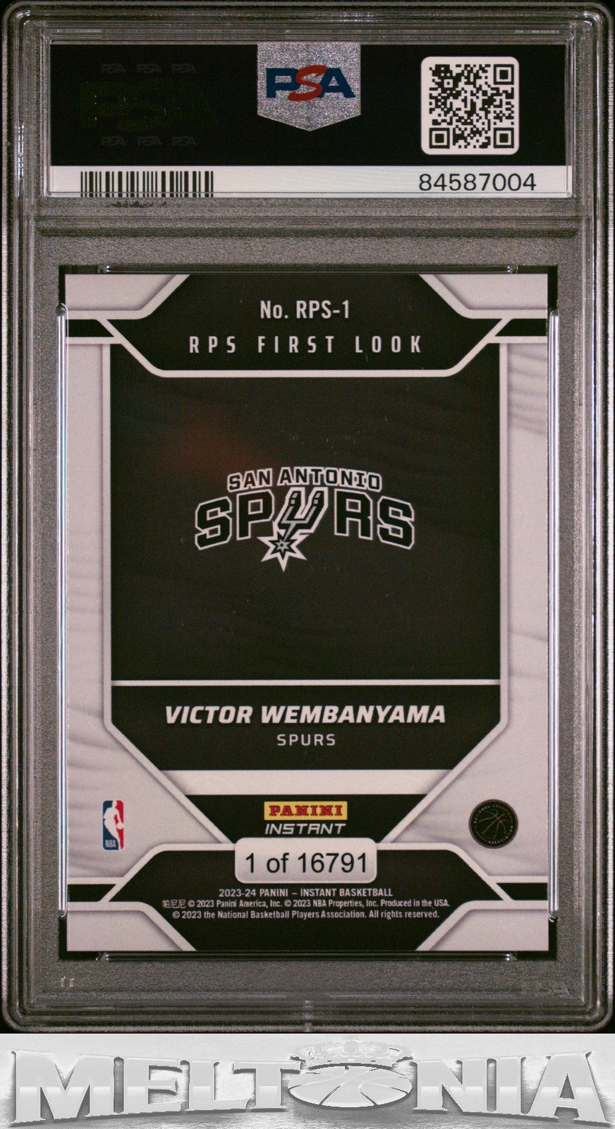 Victor Wembanyama 2023-24 Panini Instant NBA RPS First Look #RPS-1 PSA 10 RC