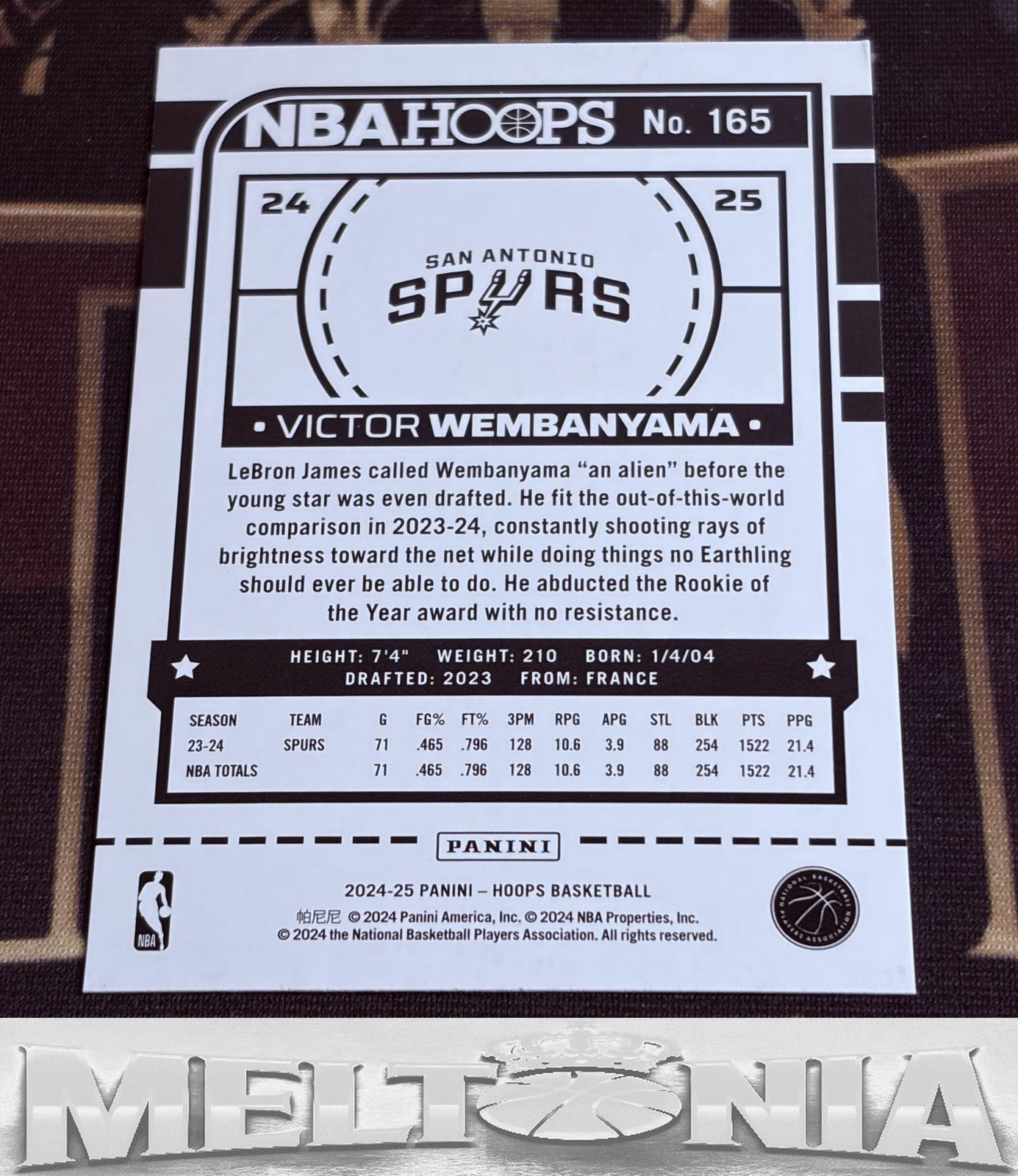2024-25 Hoops Victor Wembanyama #165 Parallel/Variety