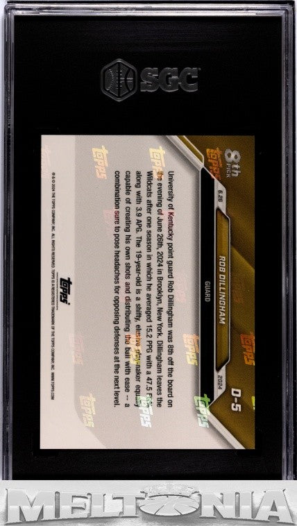 Rob Dillingham 2024-25 Topps Now #D-5 Red #/10 SGC 9.5 RC