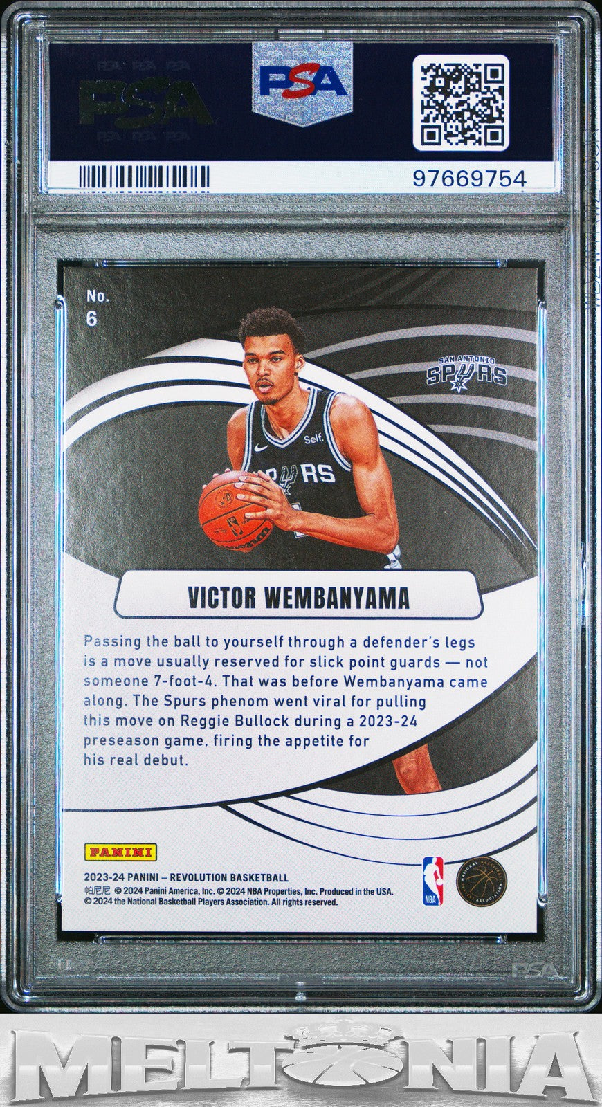 Victor Wembanyama 2023-24 Panini Revolution #6 Supernova PSA 9 RC