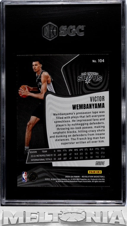 Victor Wembanyama 2023-24 Panini Revolution #104 Groove SGC 9.5 RC