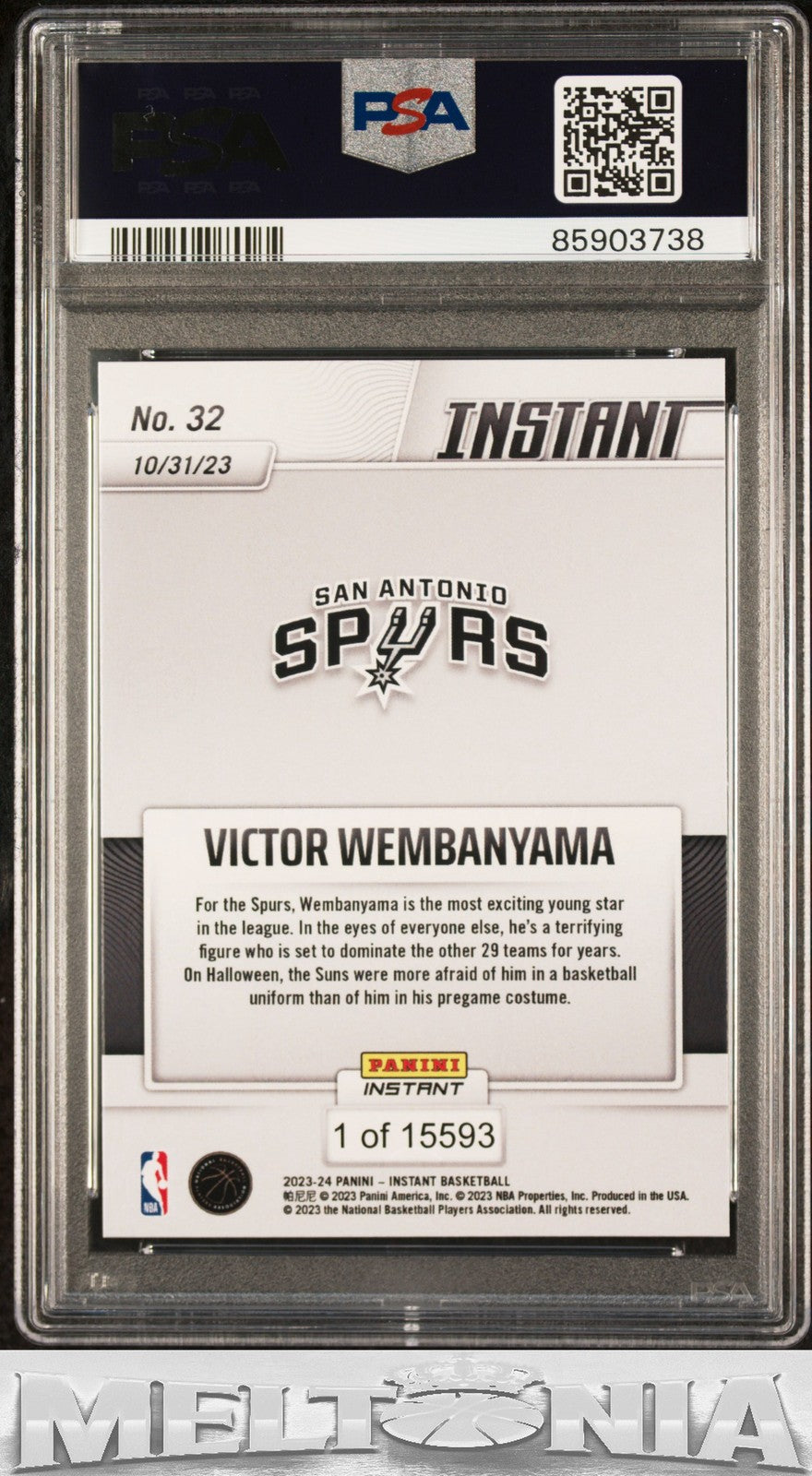 Victor Wembanyama 2023-24 Panini Instant NBA #32 PSA 9 RC