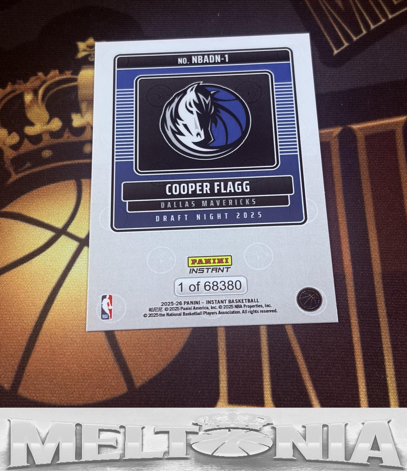 Cooper Flagg 2025 Panini Instant NBA Draft Night #NBADN-1 RC /68380