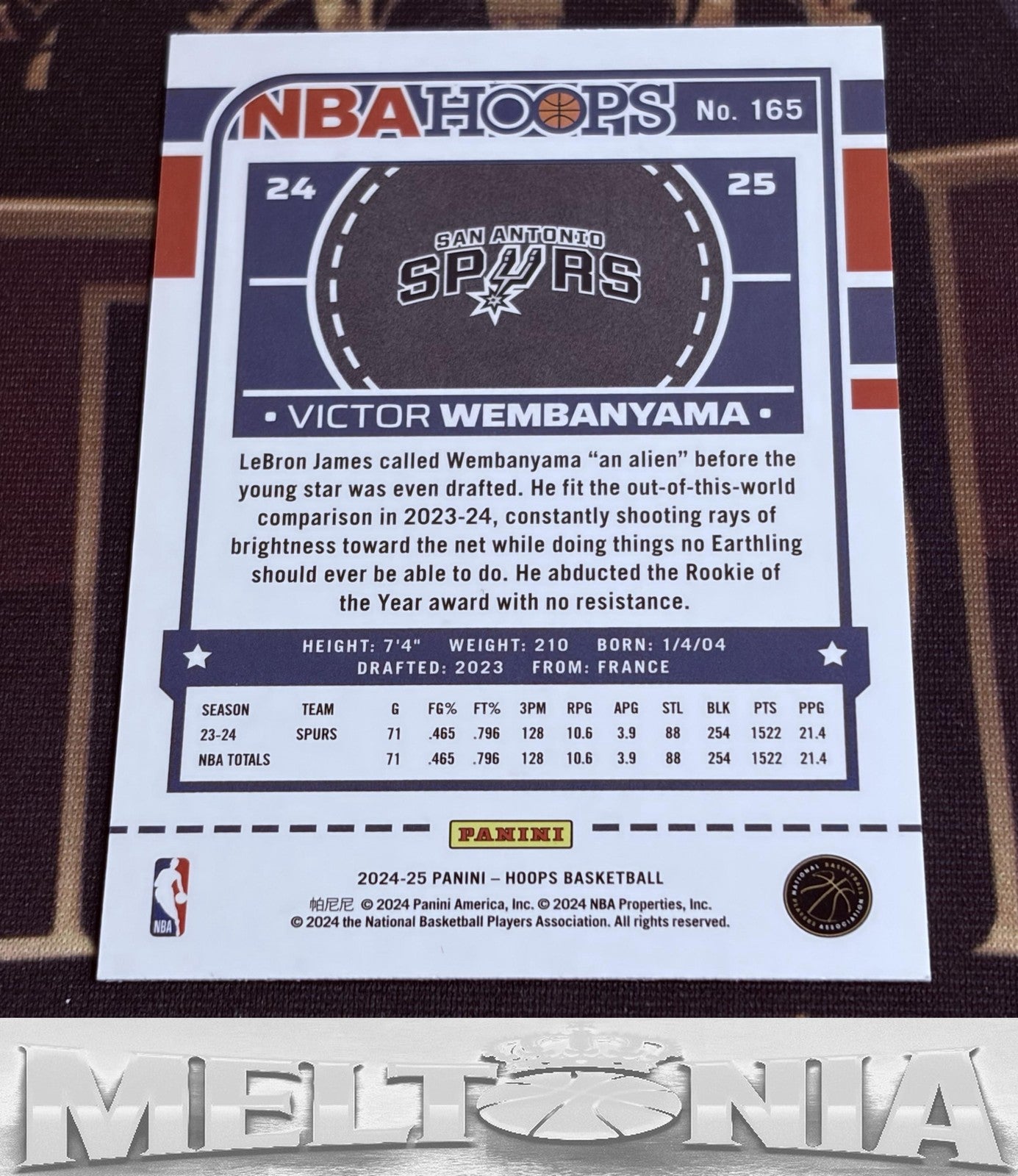 2024-25 Hoops Victor Wembanyama #165