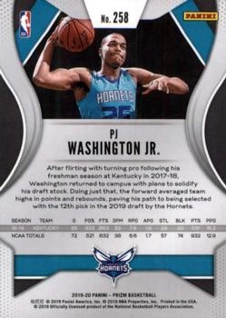 PJ Washington Jr. 2019-20 Panini Prizm #258 PSA 10 RC