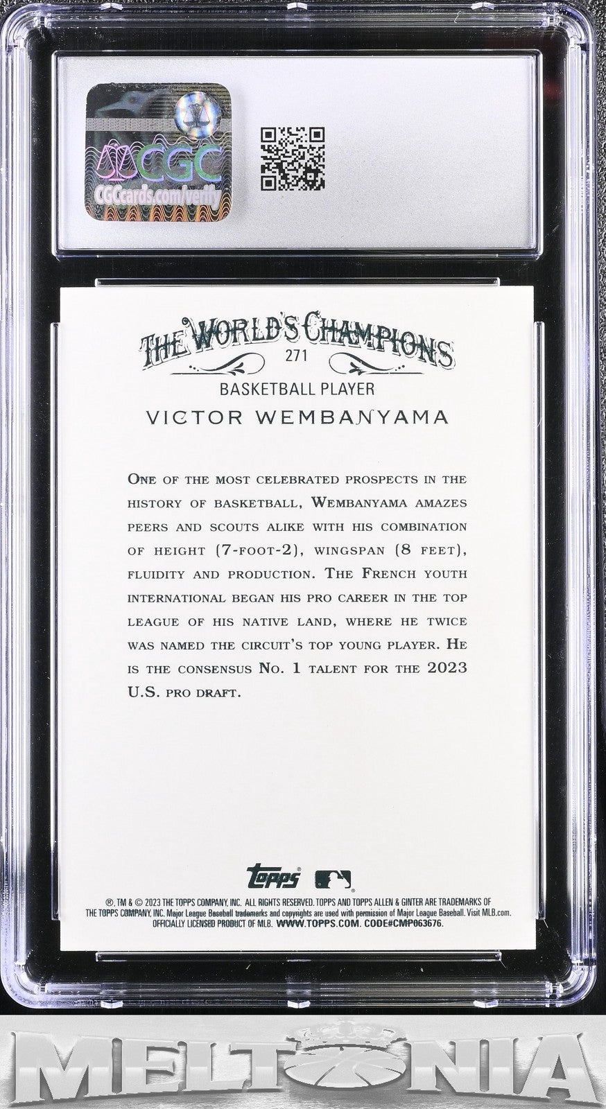 Victor Wembanyama 2023 Topps Allen & Ginter #271 Silver Portrait CGC 9 RC