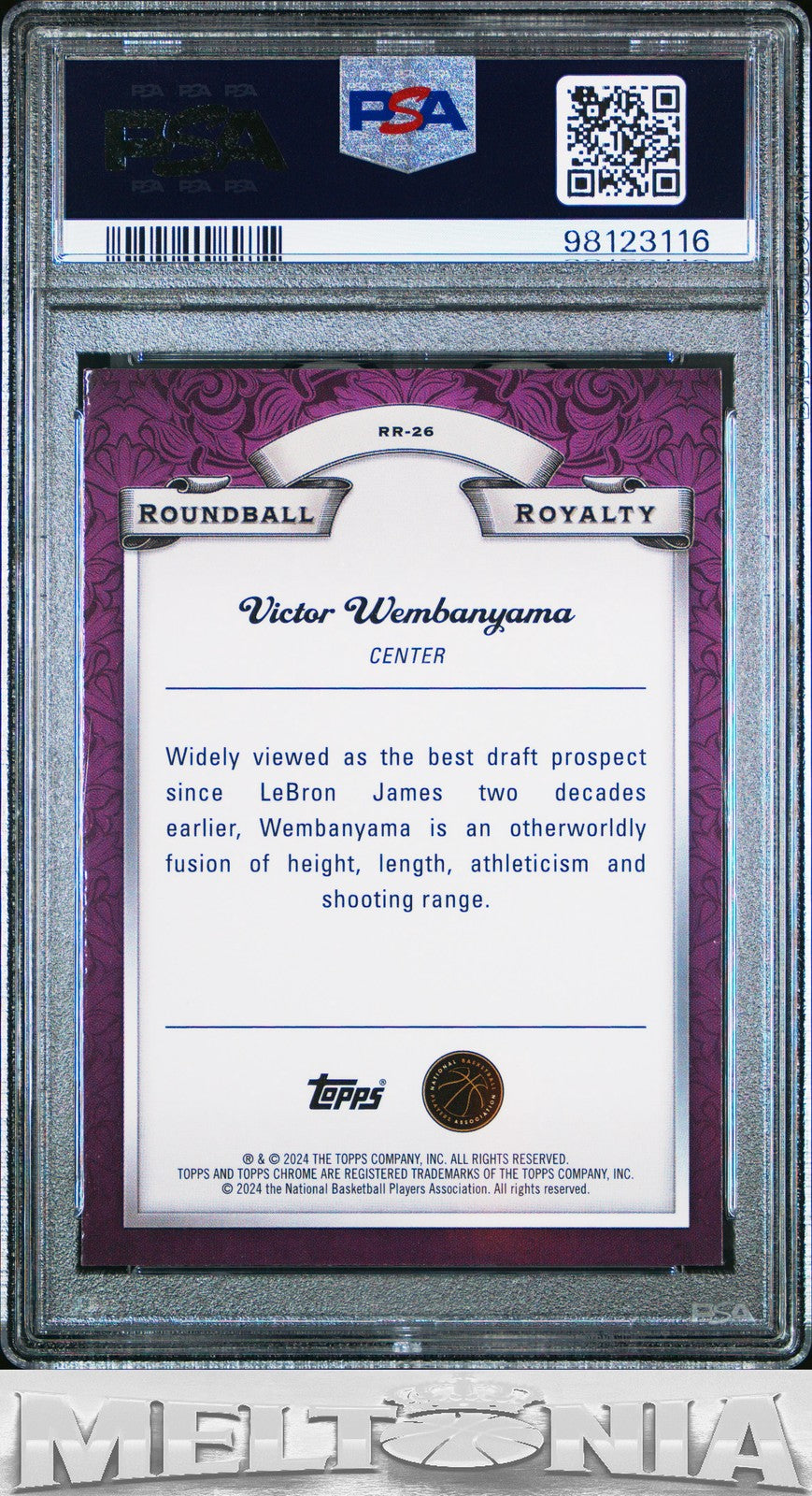 Victor Wembanyama 2023-24 Topps Chrome #RR-26 Roundball Royalty PSA 9 RC