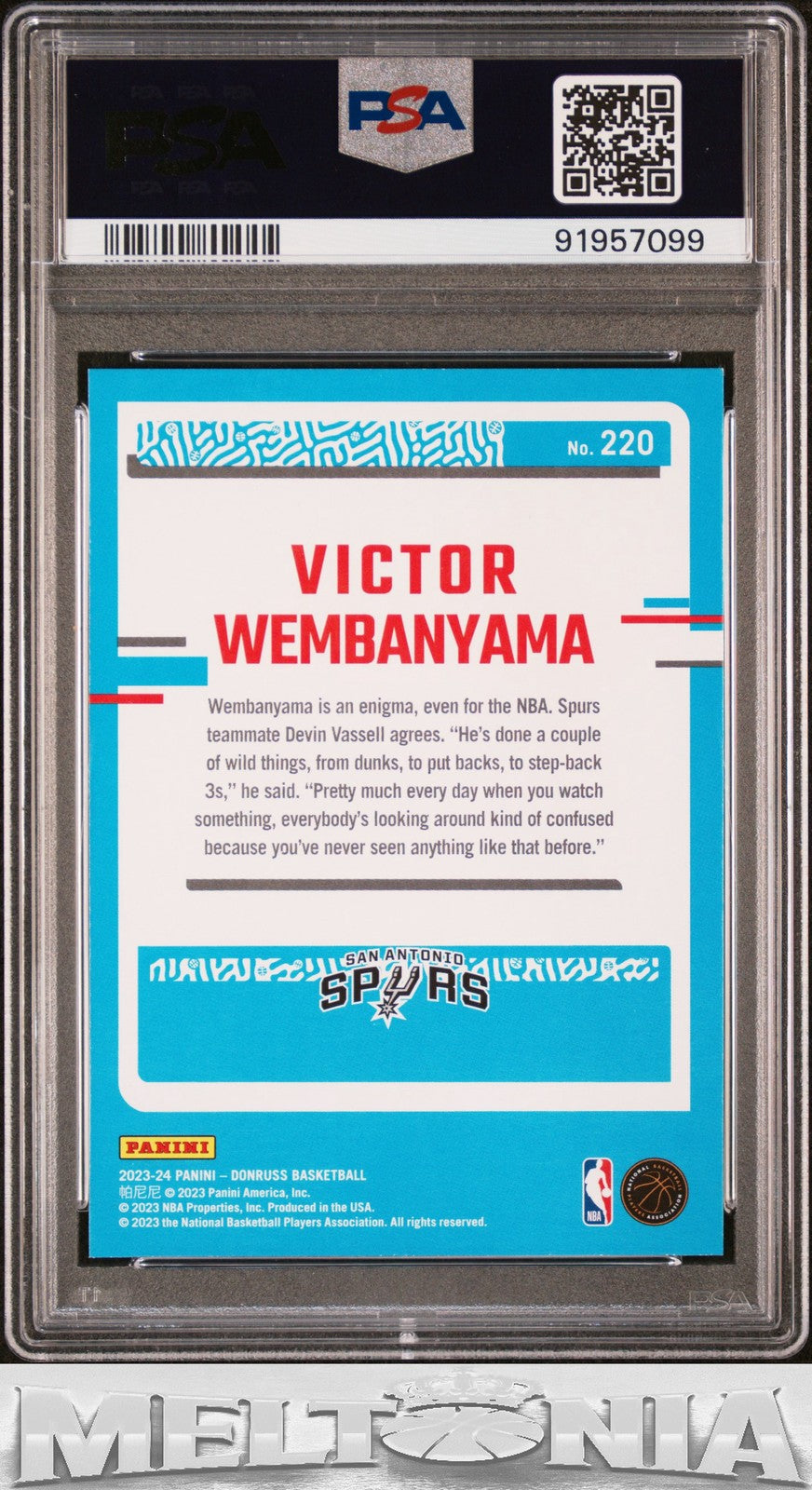 Victor Wembanyama 2023-24 Donruss #220 PSA 9 RC