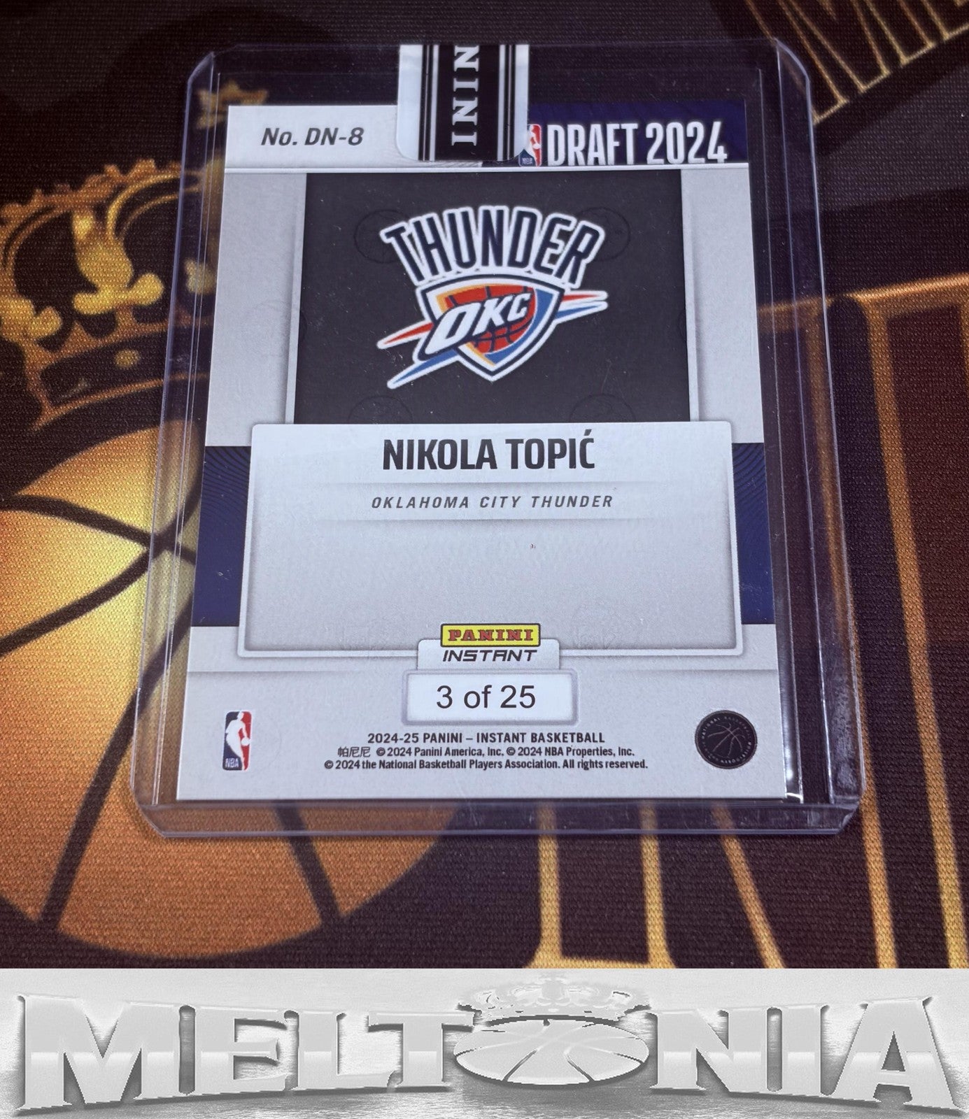 Nikola Topic 2024-25 Panini Instant NBA Draft Night #DN-8 Jungle/Green 3/25 RC