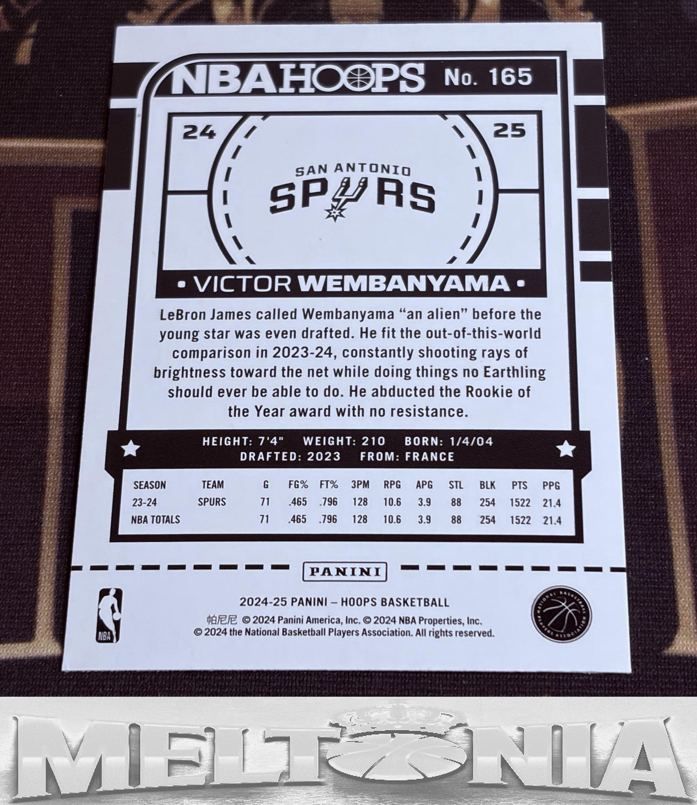 2024-25 Hoops Victor Wembanyama #165 Parallel/Variety
