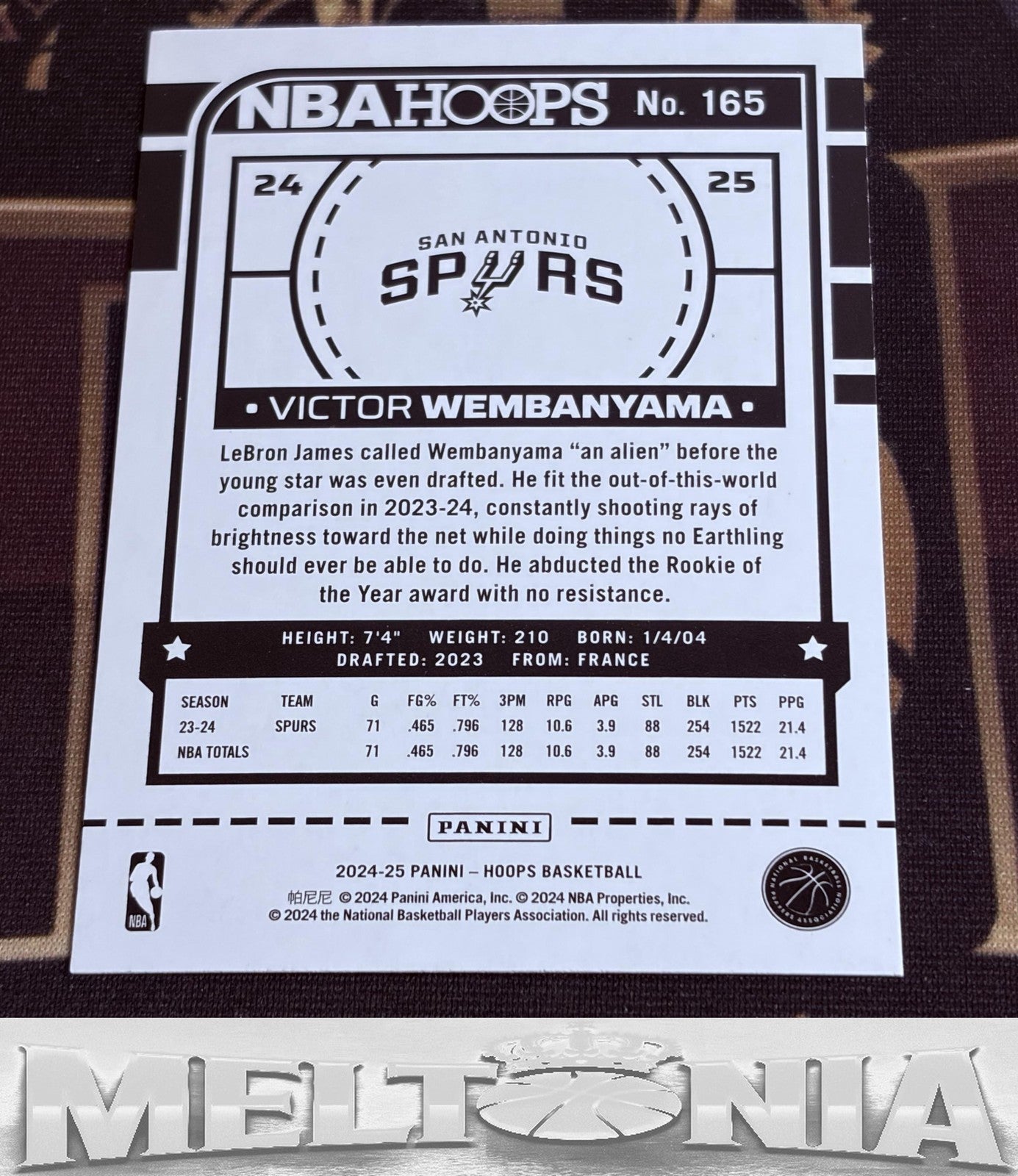 2024-25 Hoops Winter Victor Wembanyama #165 Parallel/Variety