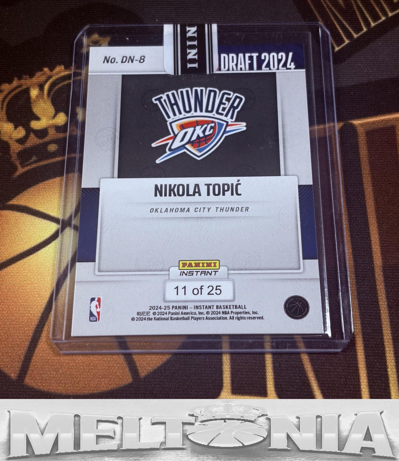 Nikola Topic 2024-25 Panini Instant NBA Draft Night #DN-8 Jungle/Green 11/25 RC