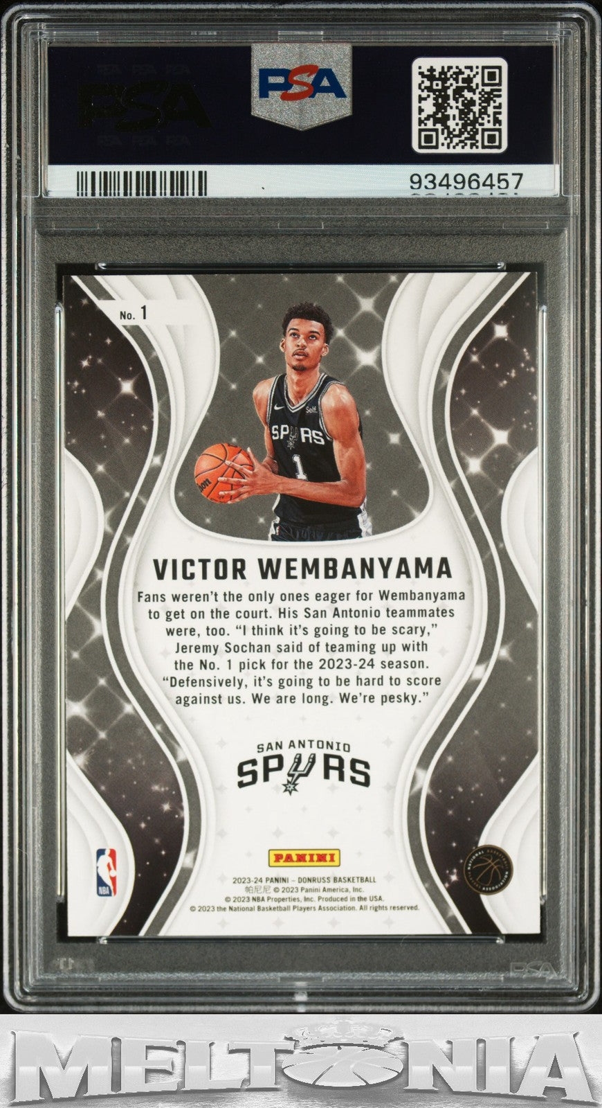 Victor Wembanyama 2023-24 Donruss #1 Magicians PSA 9 RC