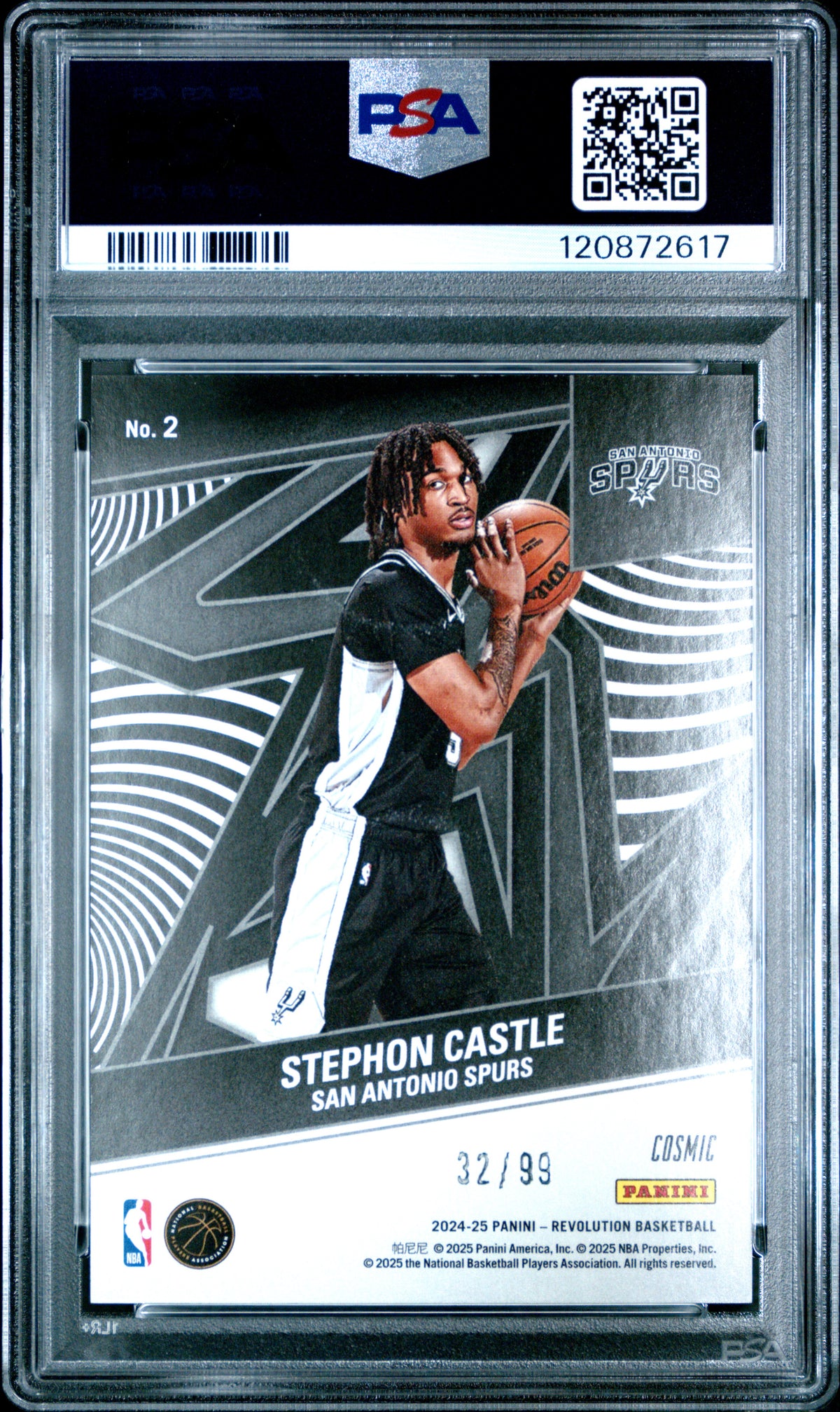 2024 Panini Revolution Rookie Revolution Stephon Castle #2 Rookie PSA 9 32/99