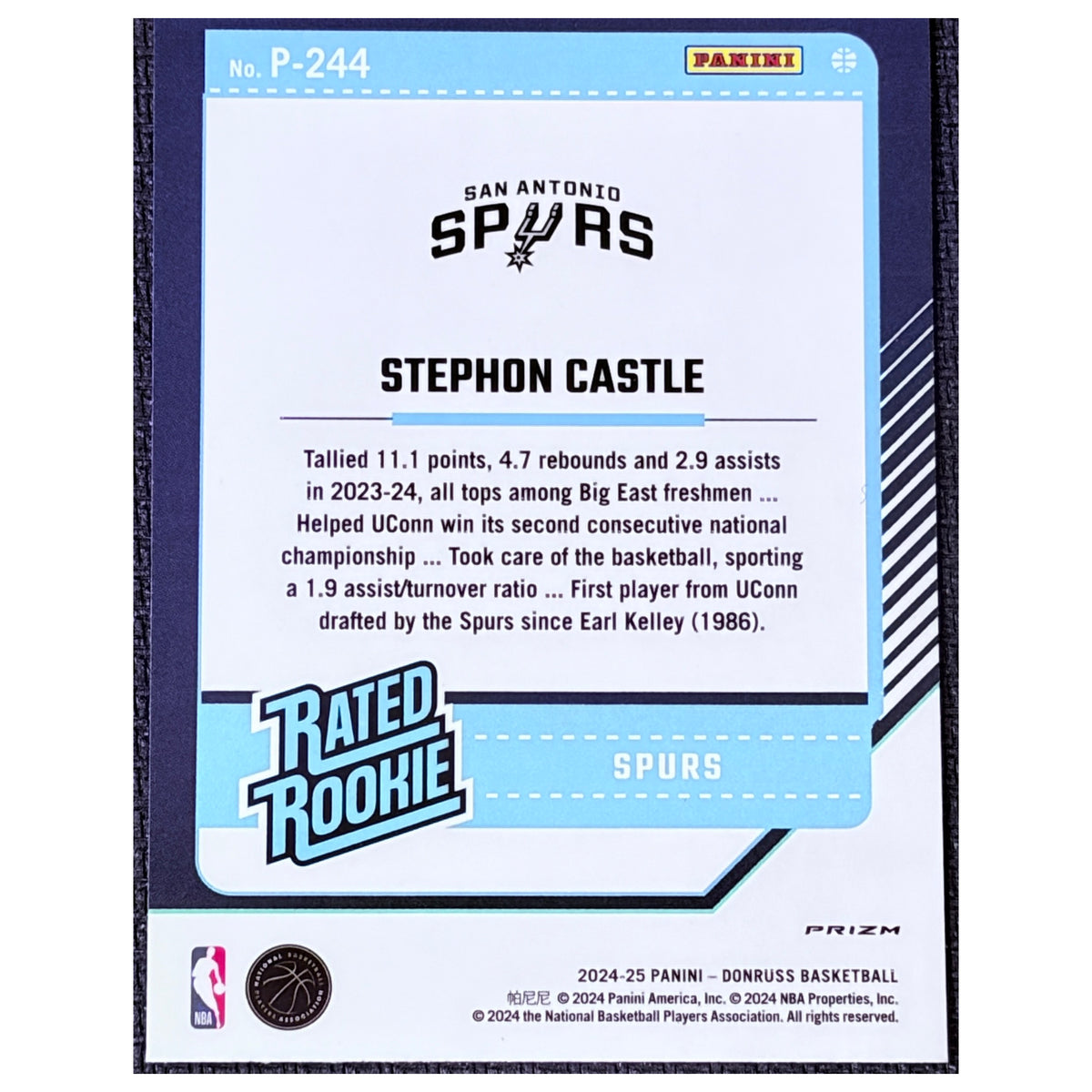 2024 Panini Donruss Optic Stephon Castle #P-244