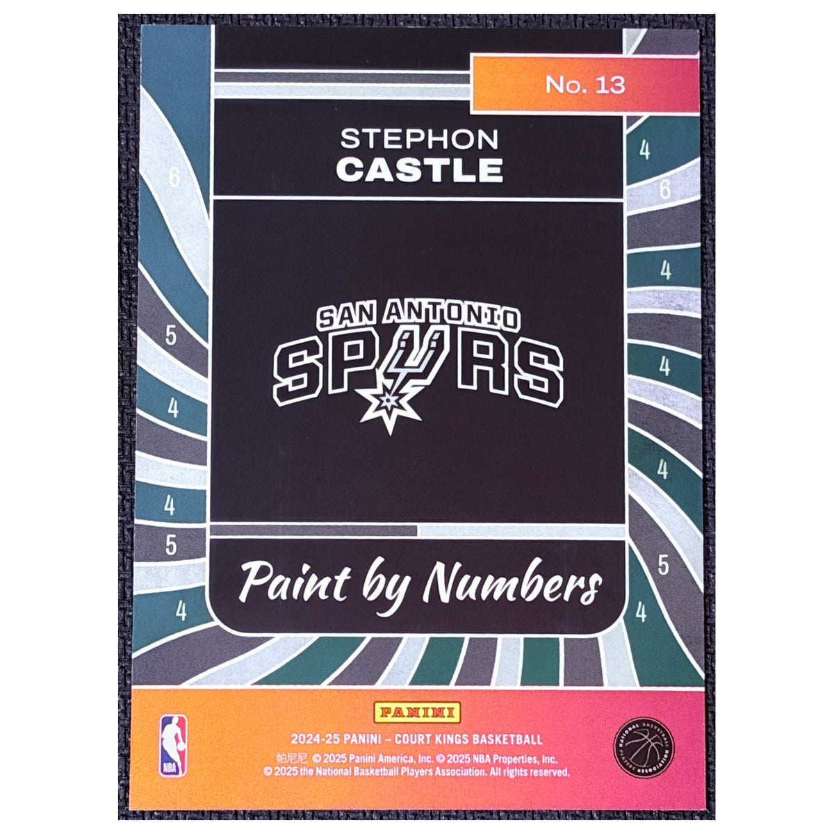 2024 Panini Court Kings Paint by Numbers Stephon Castle #13 RC