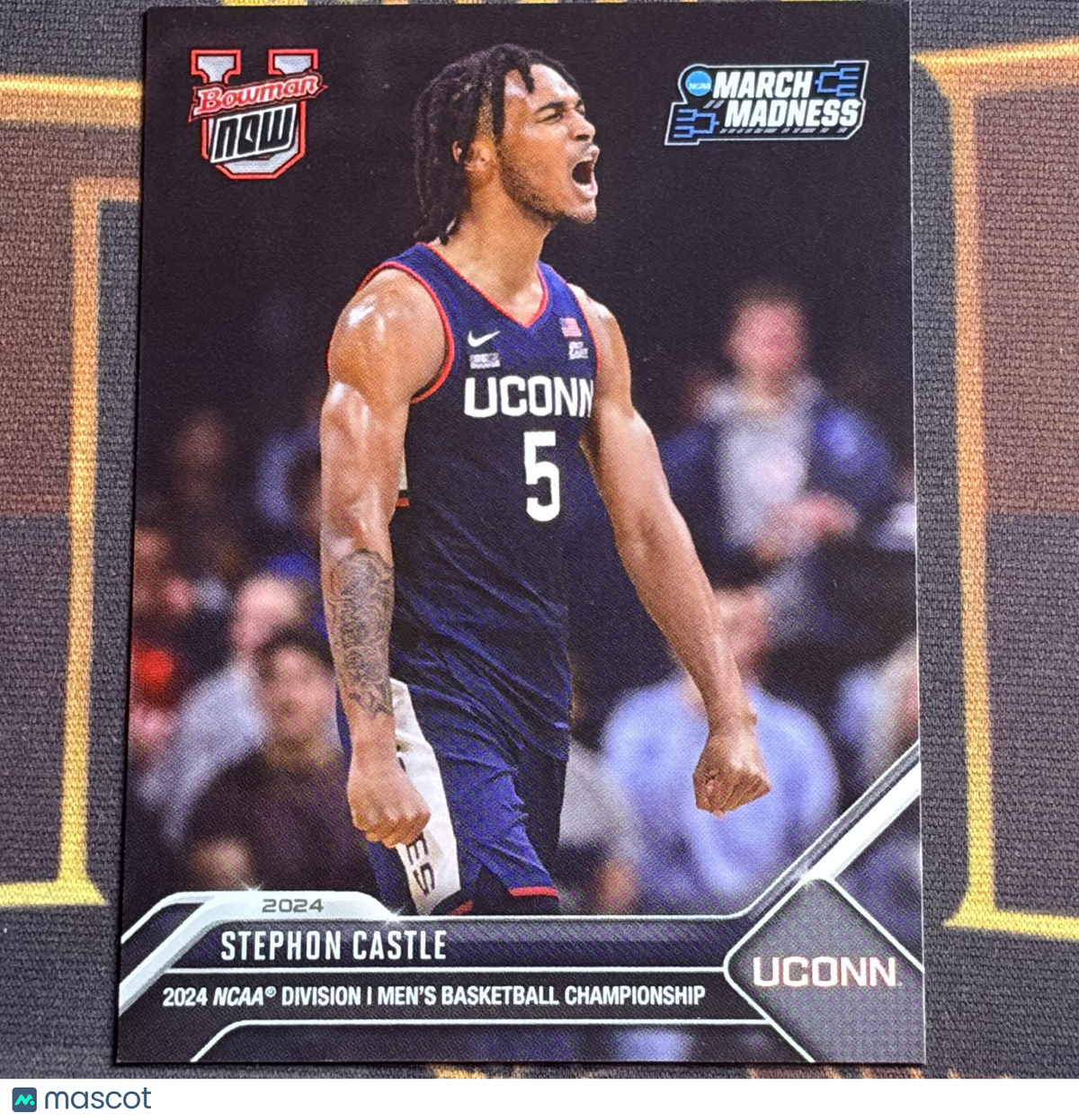 Stephon Castle 2023 Topps Bowman U Now March Madness #16 SP UCONN Spurs