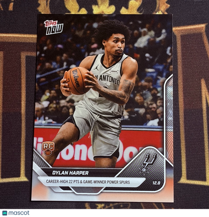 2025 Topps Now Dylan Harper #80 Spurs /1406 RC Rookie