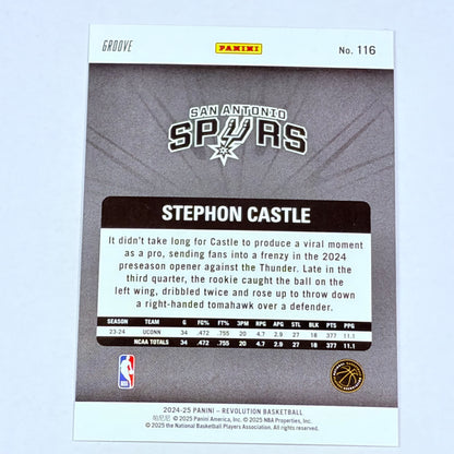 2025 Panini Revolution Stephon Castle #116 Groove RC Rookie