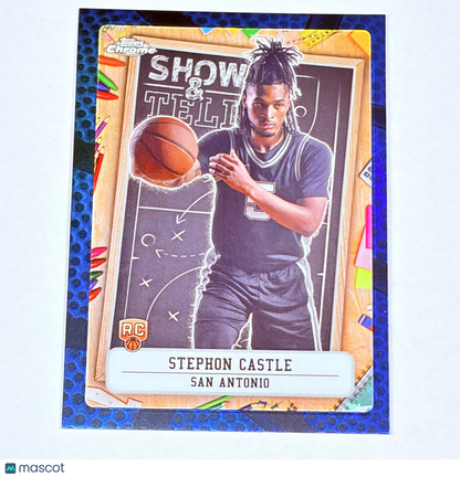 2025 Topps Chrome Show & Tell Stephon Castle #ST-13 Spurs RC Rookie
