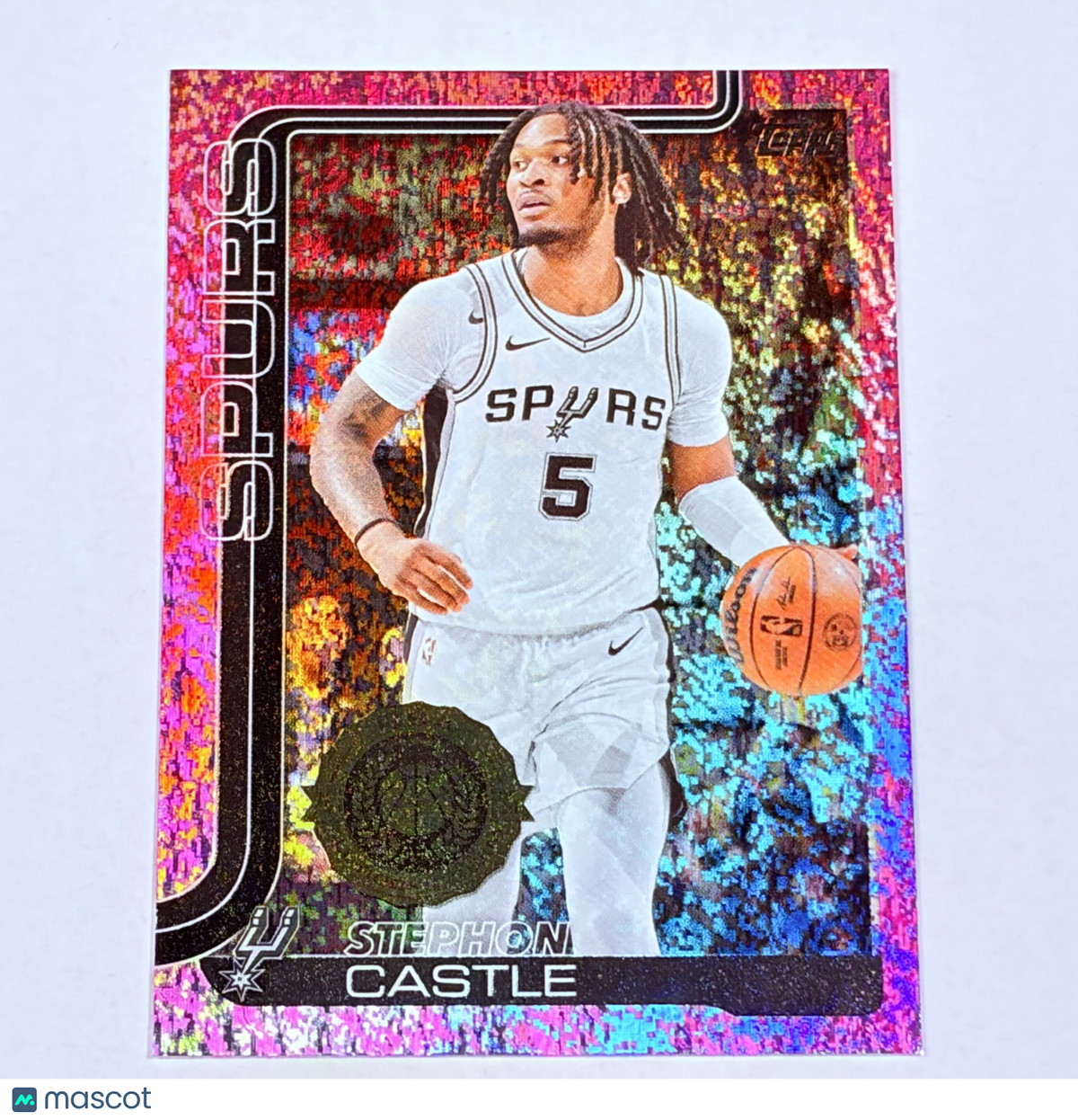 2025 Topps Flagship Stephon Castle #197 Pink Foil 1stTeam AllRookie Seal