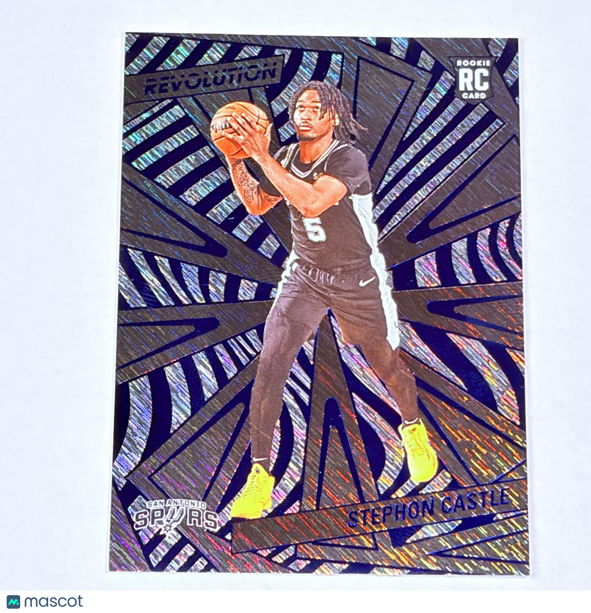 2025 Panini Revolution Basketball Stephon Castle #116 Storm RC Rookie Spurs