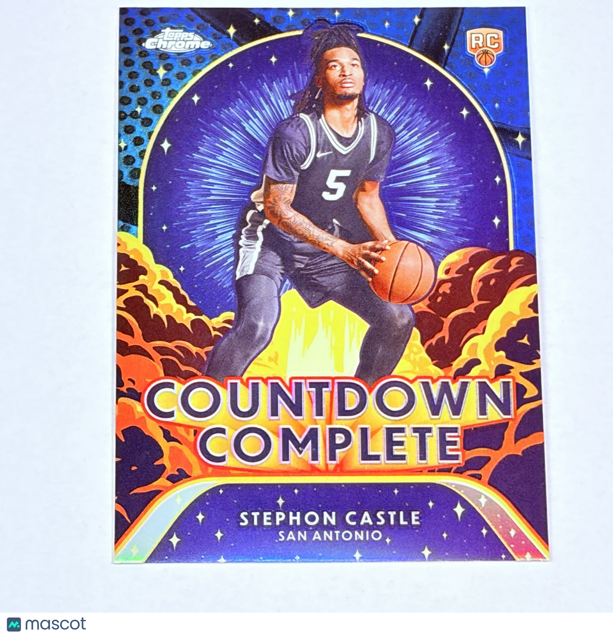 2025 Topps Chrome Countdown Complete Stephon Castle #CC-13 Blue Bk Refr Mint RC