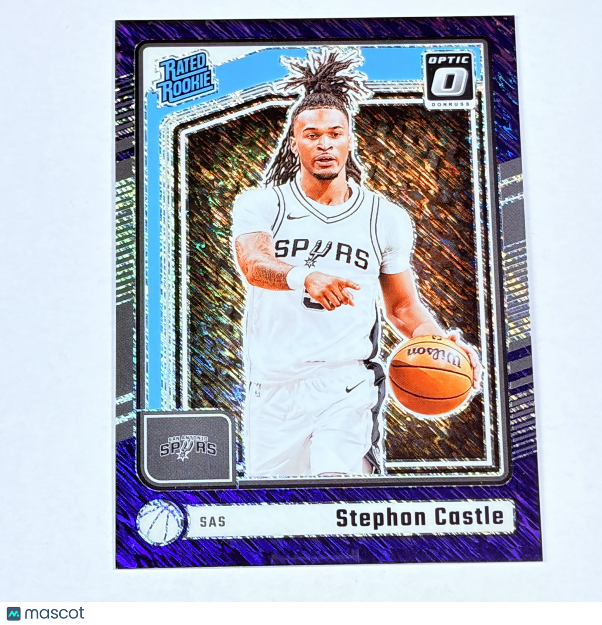 2024-25 Panini Donruss Optic Basketball Stephon Castle #254 Purple Shimmer RC