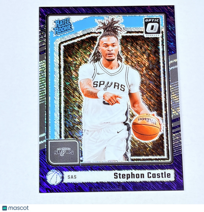 2024-25 Panini Donruss Optic Basketball Stephon Castle #254 Purple Shimmer RC