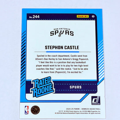 2024-25 Panini Donruss Stephon Castle #244 International Red Mint RC Rookie