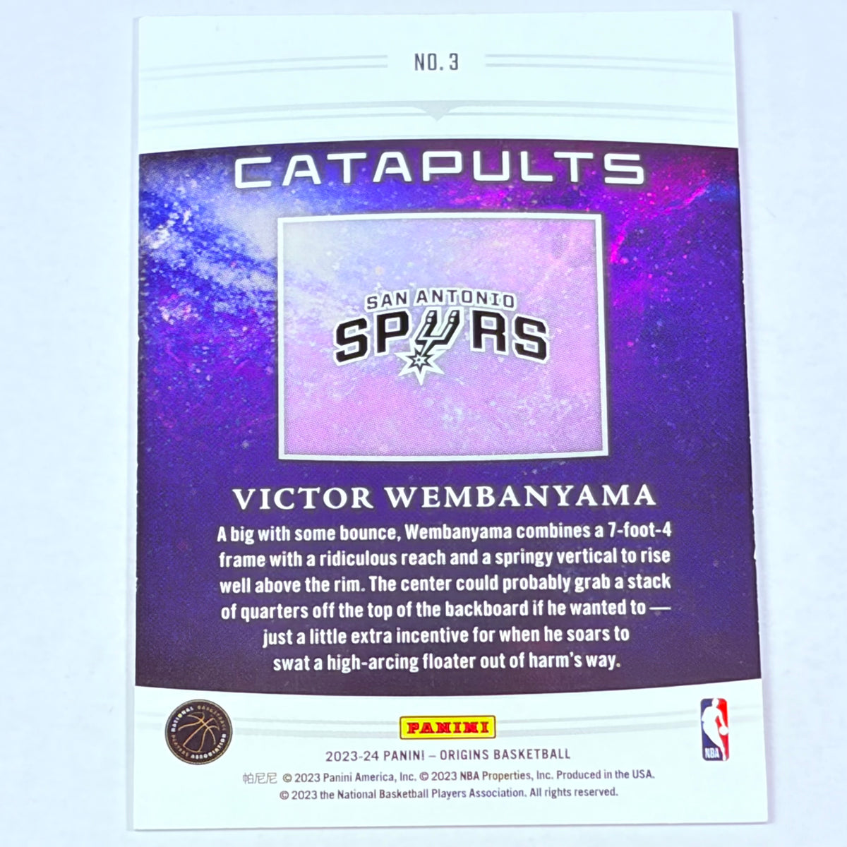 2023 Panini Origins Catapults Victor Wembanyama #3