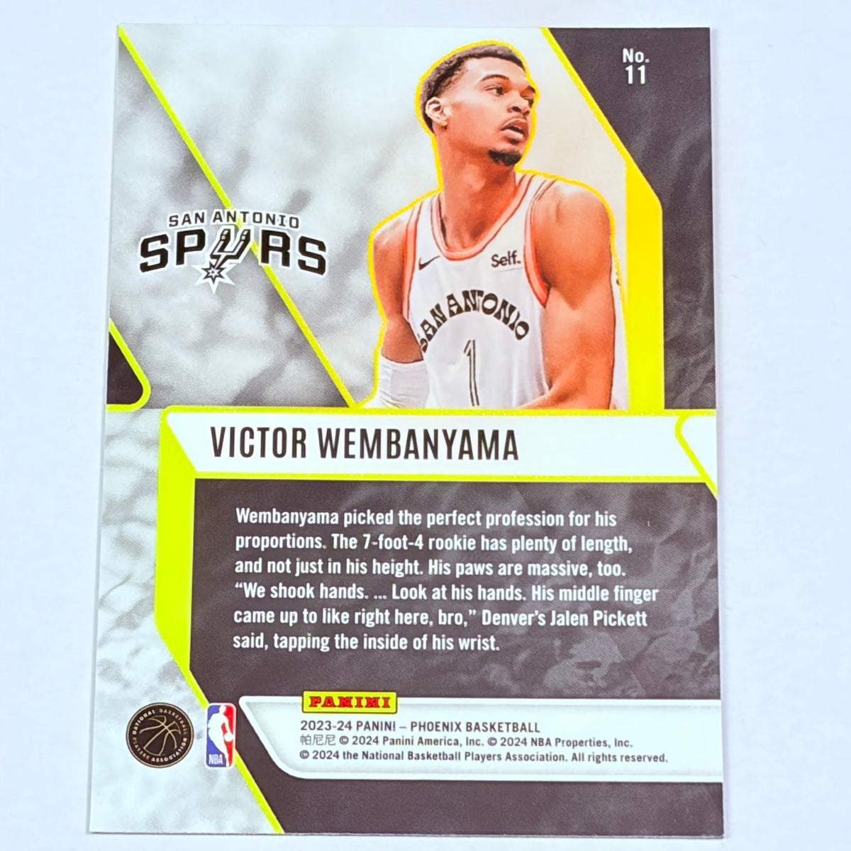 2024 Panini Phoenix Basketball Victor Wembanyama #11 RC