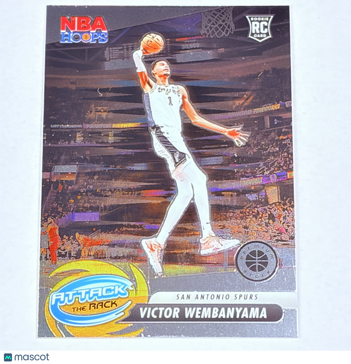 2024 Panini NBA Hoops Premium Stock Attack the Rack Victor Wembanyama #3 RC