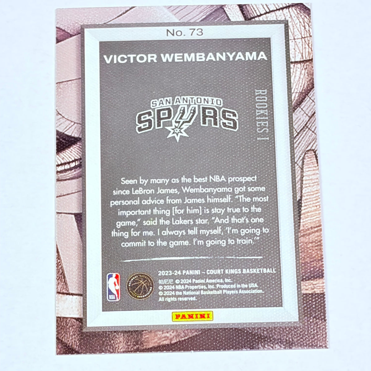 2023 Panini Court Kings Rookies I Victor Wembanyama #73