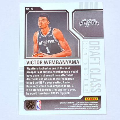 2024 Panini Contenders Draft Class Victor Wembanyama #9 RC